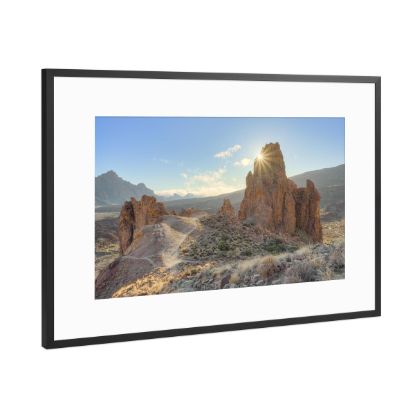 Poster mit Rahmen Schwarz (Metallic) "Teneriffa La Catedral" artboxONE - Natur,Reise,Reise / Länder