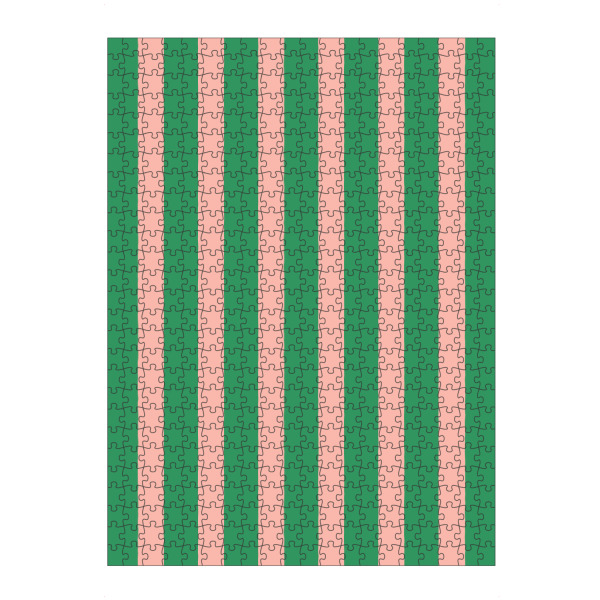 Puzzle Ravensburger "Simple Stripes Pattern Green Pink" artboxONE - Abstrakt - Grün,Rosa,Streifen,Muster,Linien,Minimal,Minimalistisch,Bunt,Lebendig