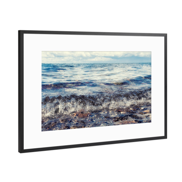 Poster mit Rahmen Schwarz (Metallic) "The Baltic Sea" artboxONE - Natur,Reise,Reise / Strand und Meer