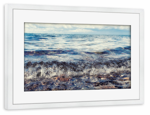 Poster mit Rahmen weiß "The Baltic Sea" artboxONE - Natur,Reise,Reise / Strand und Meer