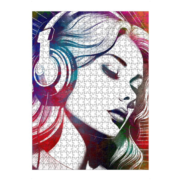 Puzzle Ravensburger "Music art woman A" artboxONE - Menschen,Musik - Musik,Musiker,Grafik,Ton,Sänger,Frau - Bild musik