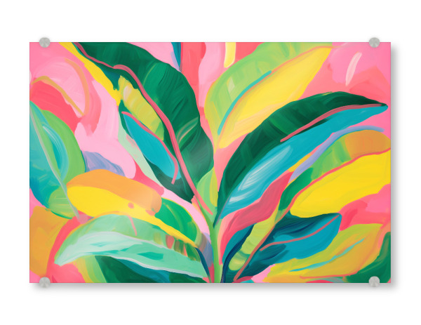 Acrylglasbild "Bunte Jungle Pflanze" artboxONE - Natur,Floral,Abstrakt