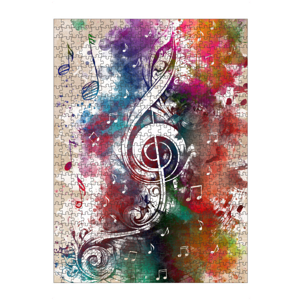 Puzzle Ravensburger "Violinschlüssel Musikkunst A" artboxONE - Musik - Musik,Violinschlüssel,Notation,Notenschrift,Notizen,Grafik - Bild musik