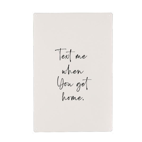 Metall Poster "Schreib mir" artboxONE - Typografie,Natur,Reise,Menschen,Liebe