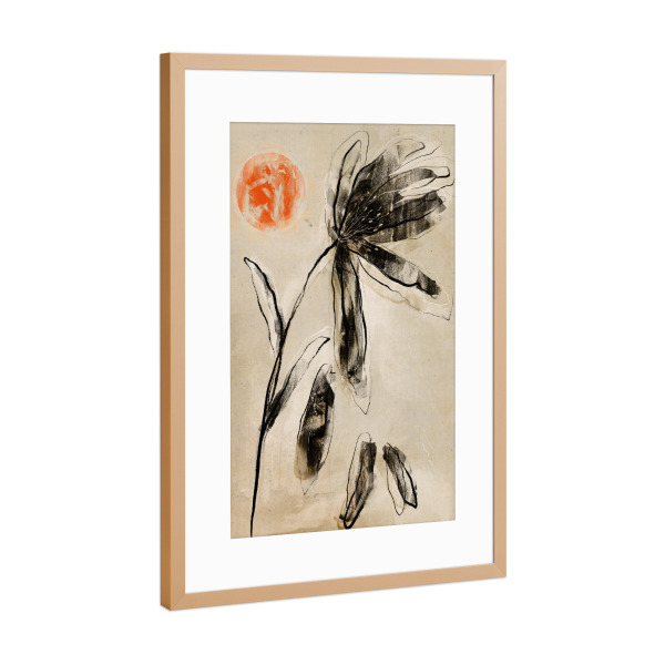 Poster mit Rahmen Kupfer "Gentle Transience" artboxONE - Floral,Abstrakt,Für Mama