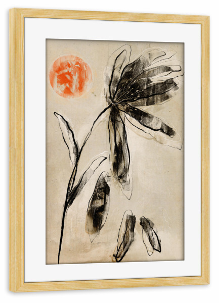Poster mit Rahmen kiefer "Gentle Transience" artboxONE - Floral,Abstrakt,Für Mama