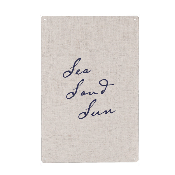 Metall Poster "Sea Sand Sun" artboxONE - Typografie,Natur,Reise,Reise / Strand und Meer