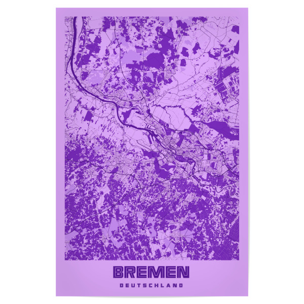 Poster 30x20 cm "CityMap von Bremen" artboxONE - Städte / Weitere,Kartografie