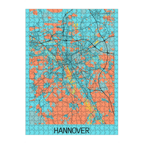 artboxONE Puzzle "Hannover als Stadtplan" artboxONE - Städte / Weitere,Kartografie