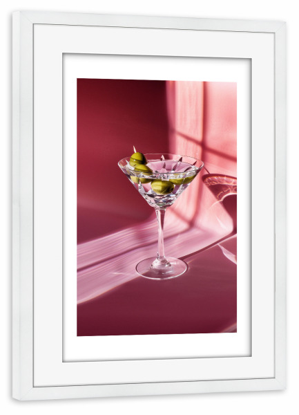 Poster mit Rahmen weiß "Malou Studio-Martini Golden Hour" artboxONE - Essen & Trinken,Essen & Trinken / Alkohol,Festivals