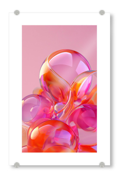 Acrylglasbild "Malou Studio-Glas Design Orange" artboxONE - Abstrakt,Architektur,Festivals