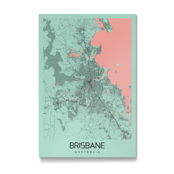 Galerie-Print "Brisbane Karte" 30x20 cm artboxONE