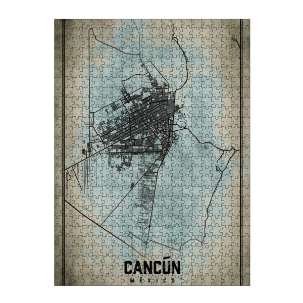 Puzzle Ravensburger "Cancun Retro City" artboxONE - Städte / Weitere,Kartografie