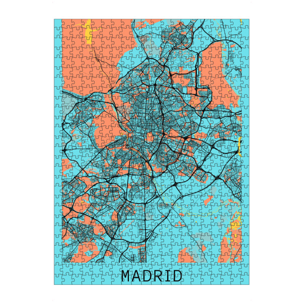 artboxONE Puzzle "Madrid Stadt Karte" artboxONE - Städte / Weitere,Kartografie