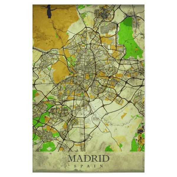 Poster 30x20 cm "Madrid Vintage City Map" artboxONE - Städte / Weitere,Kartografie