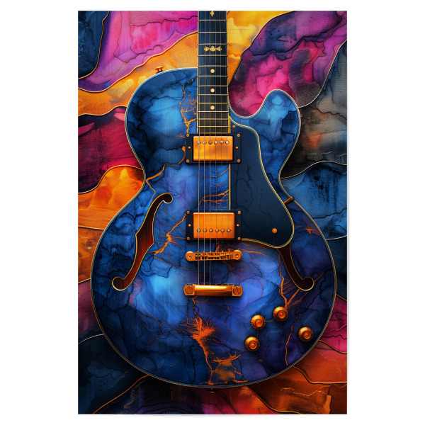 Poster 30x20 cm "Gitarrenmusikinstrumentenkunst I" artboxONE - Musik - Gitarre,Gitarren,Musik,Ton,Instrument,Musikinstrument