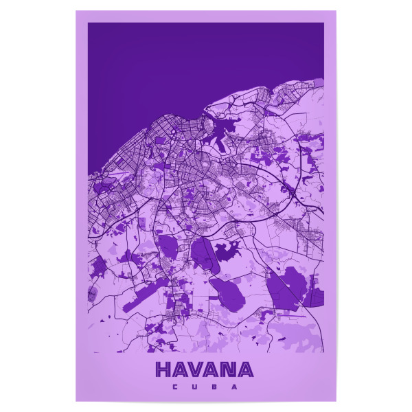Poster 30x20 cm "Citymap Havanna" artboxONE - Städte / Weitere,Kartografie