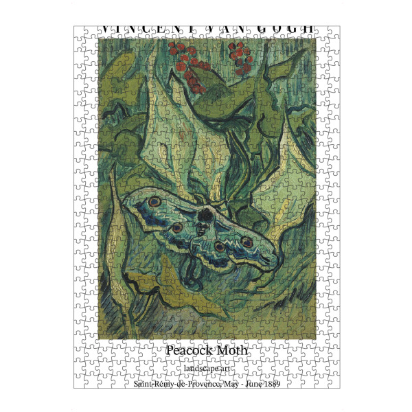 Puzzle Ravensburger "Van Gogh - Nachtpfauenauge" artboxONE - Typografie,Natur,Tiere