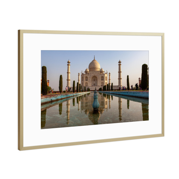 Poster mit Rahmen Gold "Das indische Taj Mahal" artboxONE - Architektur,Reise / Asien - Taj mahal,Tadsch mahal,Uttar pradesh,Agra,Indien