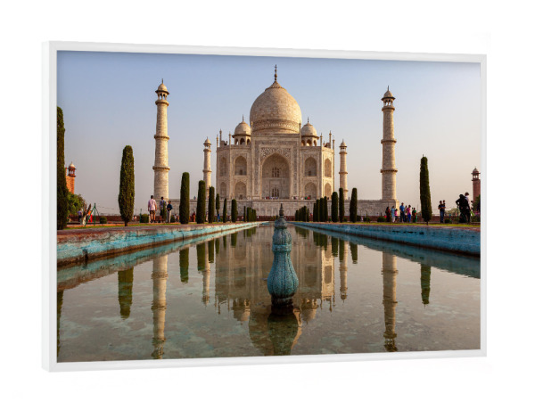 Poster mit weißem Rahmen "Das indische Taj Mahal" artboxONE - Architektur,Reise / Asien - Taj mahal,Tadsch mahal,Uttar pradesh,Agra,Indien