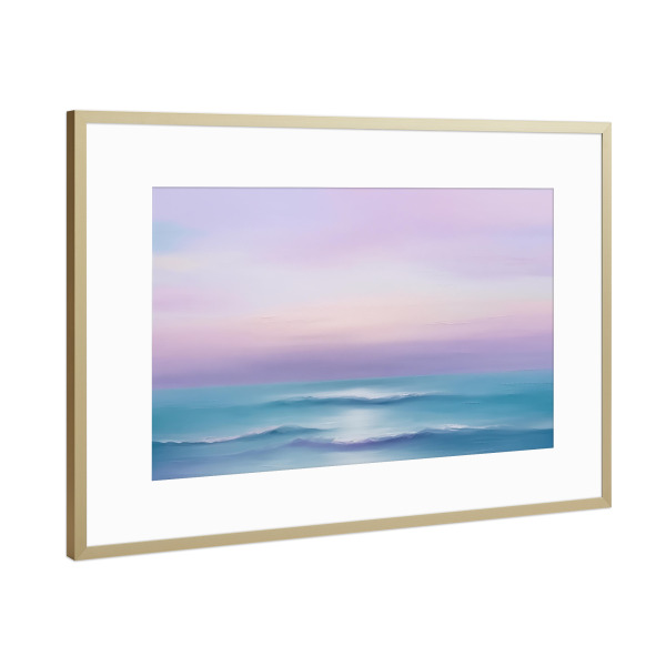 Poster mit Rahmen Gold "Sanfte Meeresströmung" artboxONE - Natur,Abstrakt,Reise / Strand und Meer