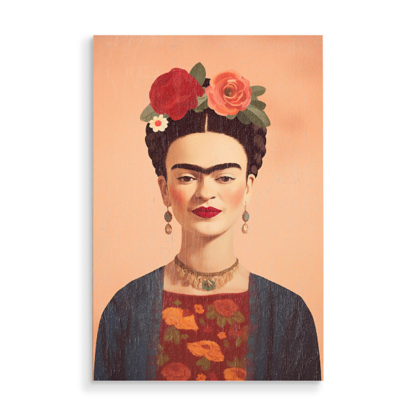 Holzbild "Fridas kreative Seele" artboxONE - Natur,Floral,Menschen