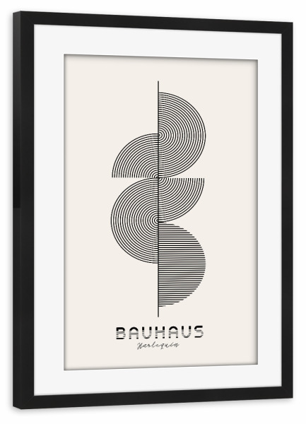 Poster mit Rahmen schwarz "Bauhaus - Harlekin" artboxONE - Abstrakt,Geometrie