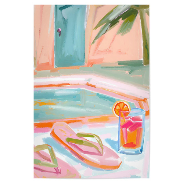 Poster "Pooltime" artboxONE - Abstrakt,Reise / Strand und Meer,Essen & Trinken / Alkohol