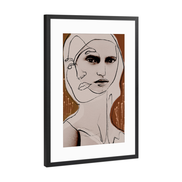 Poster mit Rahmen Schwarz (Metallic) "Schein Und Sein" artboxONE - Abstrakt,Menschen,Für Mama