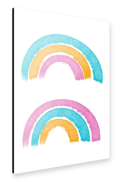 Alu-Dibond "Gute Stimmung Regenbogen" 30x20 cm artboxONE