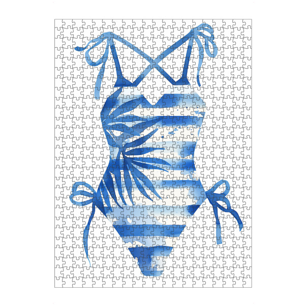 artboxONE Puzzle "Badeanzug mit Streifenmuster" artboxONE - Floral,Abstrakt,Reise / Strand und Meer