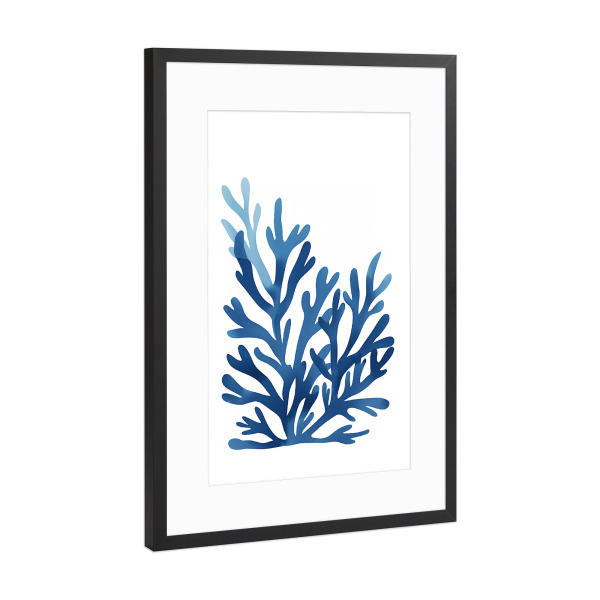 Poster mit Rahmen Schwarz (Metallic) "Blauer Korallenriff" artboxONE - Natur,Reise / Strand und Meer,Unterwasser
