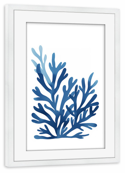 Poster mit Rahmen weiß "Blauer Korallenriff" artboxONE - Natur,Reise / Strand und Meer,Unterwasser