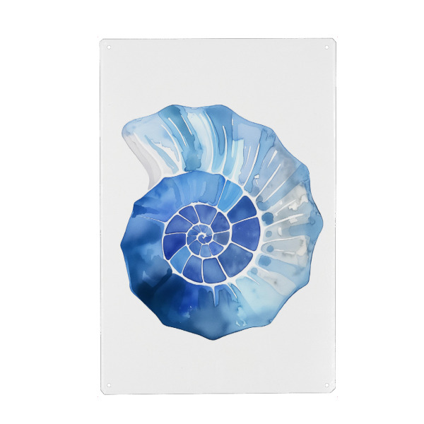 Metall Poster "Blauer Nautilus" artboxONE - Natur,Reise / Strand und Meer,Unterwasser