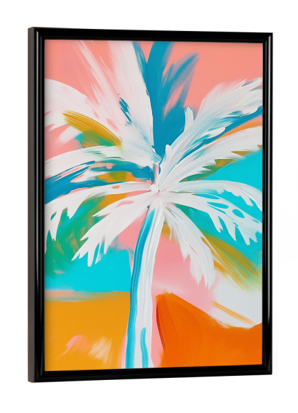 Poster mit schwarzem Rahmen "Paradies Palme" artboxONE - Natur,Floral,Abstrakt