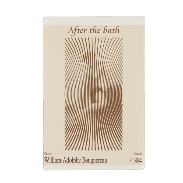 Holzbild "Nach dem Bad (1875)" artboxONE - Abstrakt,Menschen