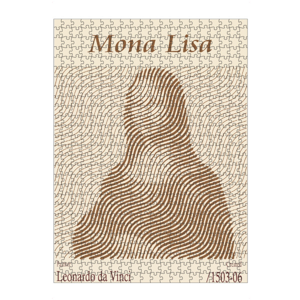 Puzzle Ravensburger "Mona Lisa (1503-06)" artboxONE - Abstrakt,Menschen