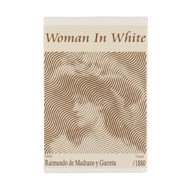Holzbild "Frau in Weiß (1880)" artboxONE - Abstrakt
