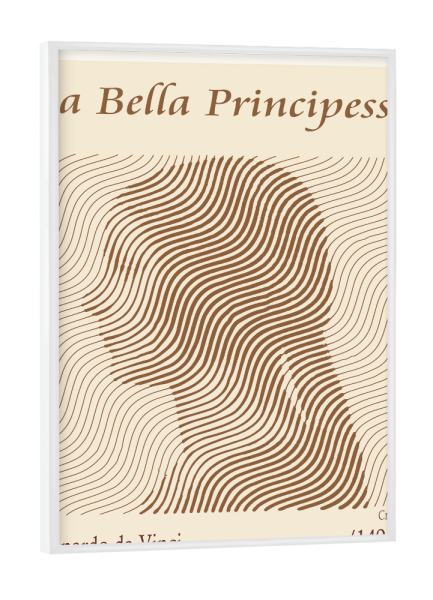 Poster mit weißem Rahmen "La Bella Principessa" artboxONE - Abstrakt,Menschen