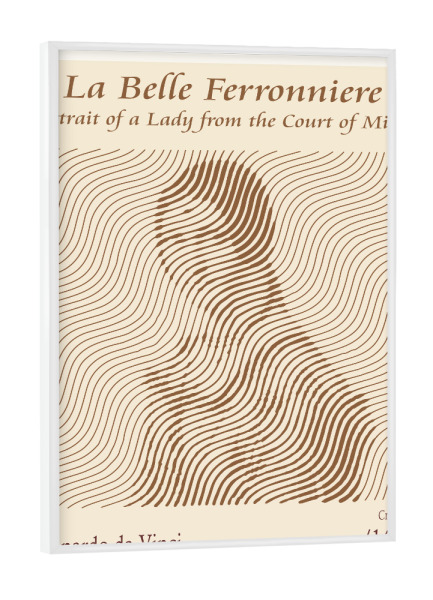 Poster mit weißem Rahmen "La Belle Ferronnière (1490)" artboxONE - Abstrakt,Menschen