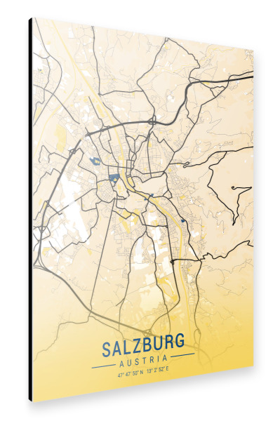 Alu-Dibond "City von Salzburg" 30x20 cm artboxONE