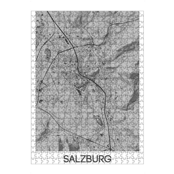 Puzzle Ravensburger "Salzburg Bleistift Map" artboxONE - Städte / Weitere,Kartografie