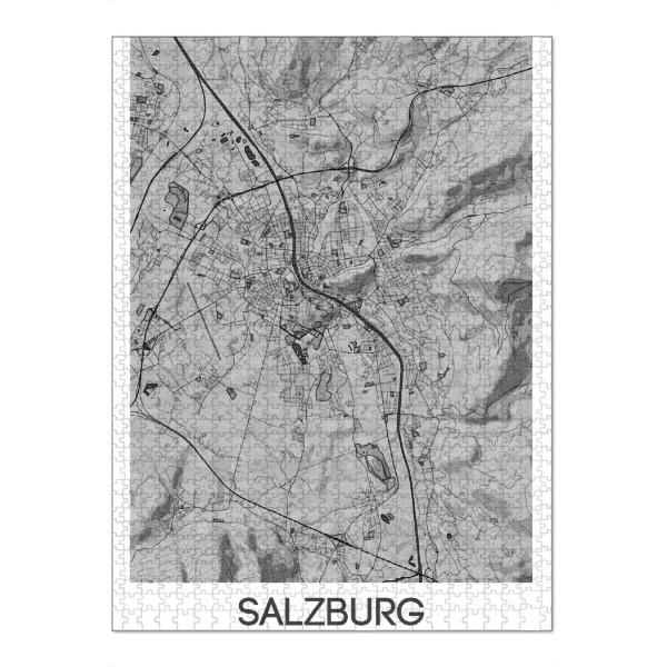 Puzzle Ravensburger "Salzburg Bleistift Map" artboxONE - Städte / Weitere,Kartografie