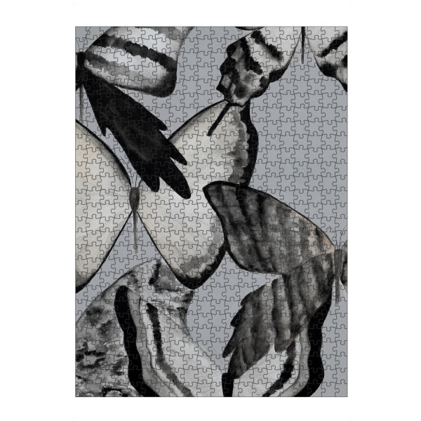 artboxONE Puzzle "Papillon" artboxONE - Tiere - Schmetterling,Butterfly,Papillon,Schwarz,Weiß,Beige,Grau,Malerei,Modern - Bild schmetterling