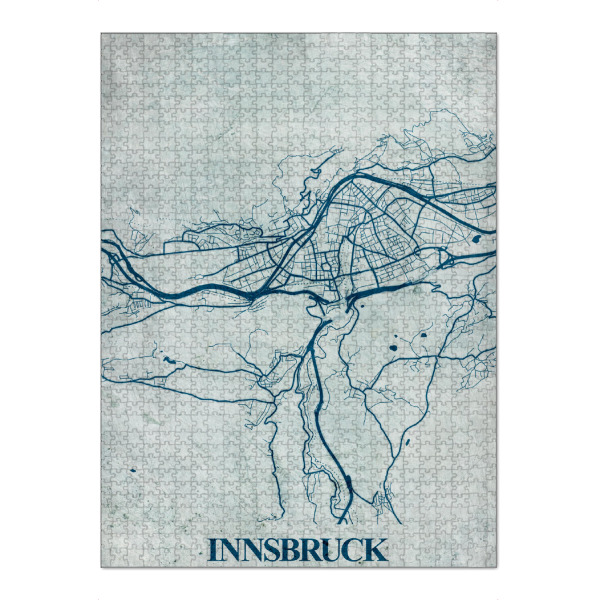 Puzzle Ravensburger "Vintage City Innsbruck" artboxONE - Städte / Weitere,Kartografie