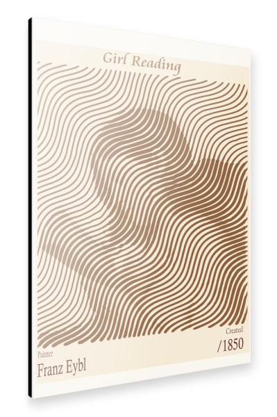 Alu-Dibond "Lesendes Mädchen (1850)" 30x20 cm artboxONE