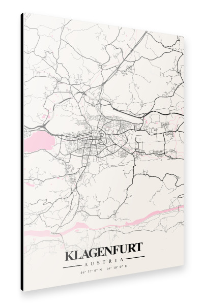 Alu-Dibond "City Klagenfurt" 30x20 cm artboxONE