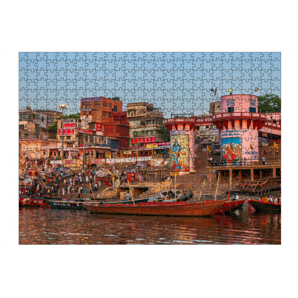 Puzzle Ravensburger "Die Varanasi Tempel" artboxONE - Architektur,Reise / Asien