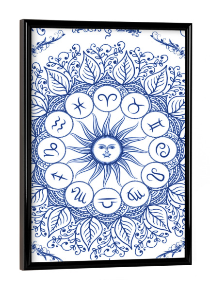 Poster mit schwarzem Rahmen "Sternzeichen - Portugiesisch" artboxONE - Natur,Floral,Abstrakt