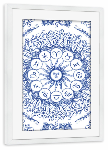 Poster mit Rahmen weiß "Sternzeichen - Portugiesisch" artboxONE - Natur,Floral,Abstrakt